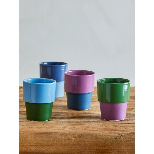 Tazzine in set per cappuccino in gres 4 pz 150 ml Ewan – Bloomingville-image-1