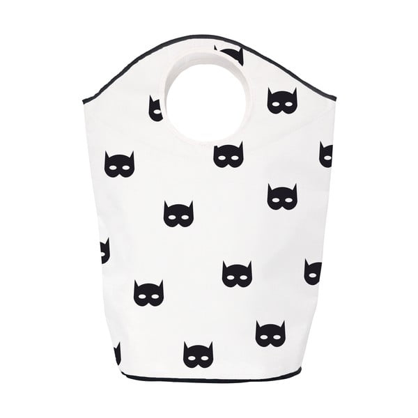 Cestino per bambini in tessuto bianco e nero 57x26x70 cm Batman - Butter Kings