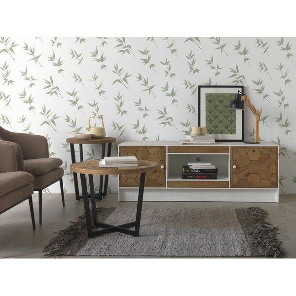 Tavolo da conferenza con struttura in ferro nero , ⌀ 59 cm Honeycomb - Geese-image-1