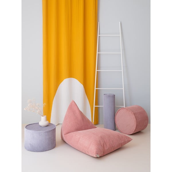 Pouf a sacco per bambini rosa con rivestimento in velluto a coste Big Lounger – Wigiwama-image-1