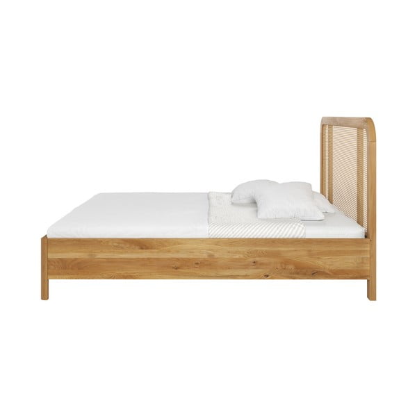 Letto matrimoniale in rovere 200x200 cm in colore naturale Harmark - Skandica-image-3