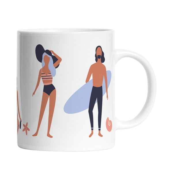 Tazza in ceramica bianca, 330 ml Beach Life - Butter Kings-image-2