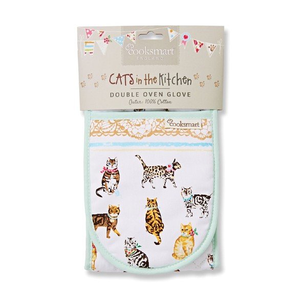 Dvojitá bavlněná chňapka Cooksmart ® Cats on Parade