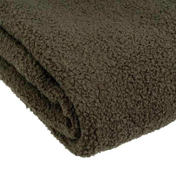 Coperta verde in sherpa 130x160 cm Sherpa Bouclé – Casa Selección-image-2