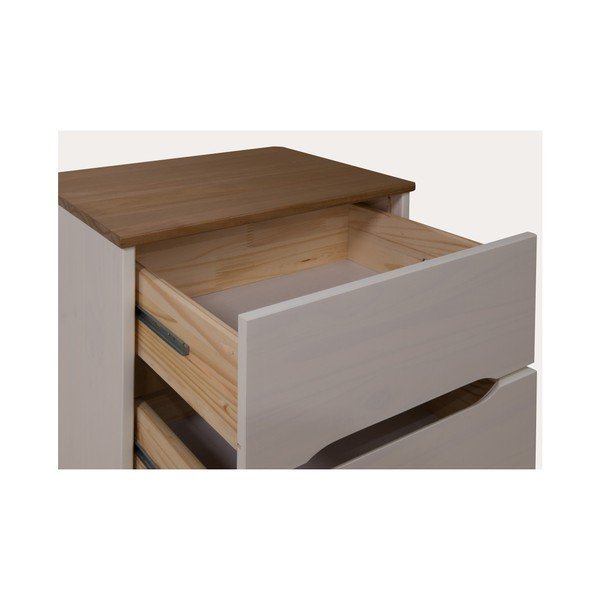Comodino in legno di pino bianco Elisa - Marckeric-image-3