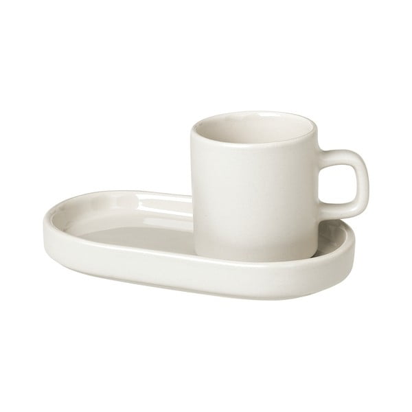 Set di 2 tazze da espresso in ceramica beige con piattini , 50 ml Pilar - Blomus