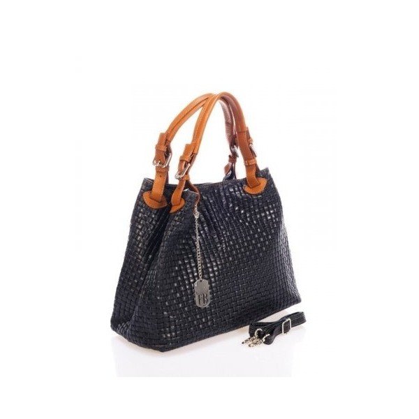 Borsa in pelle nera Federica Bass Hydri - Federica Bassi-image-1