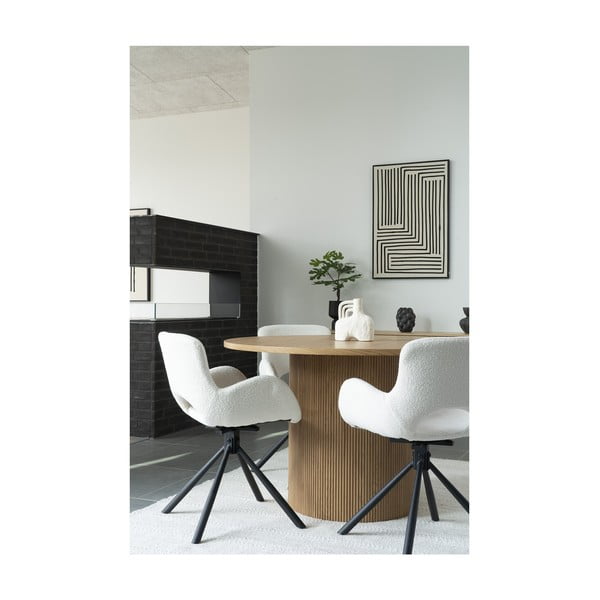 Tavolo da pranzo rotondo effetto pioppo ø 120 cm Boavista - House Nordic-image-3