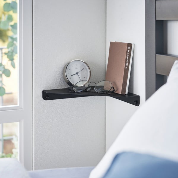 Scaffale metallico angolare nero 22 cm Tower - YAMAZAKI-image-1