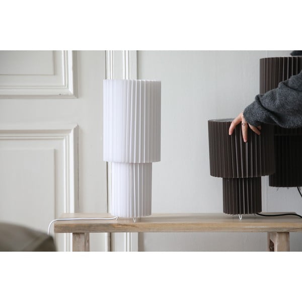 Lampada da tavolo grigia con paralume in tessuto (altezza totale 32 cm) Catis – Markslöjd-image-4