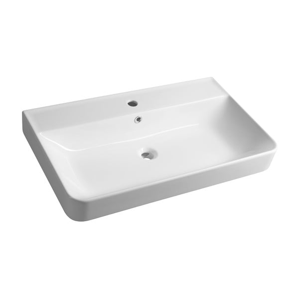 Lavabo bianco in ceramica 80x48 cm Gali – Sapho