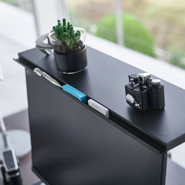 Supporto per monitor nero in metallo Tower – YAMAZAKI-image-3