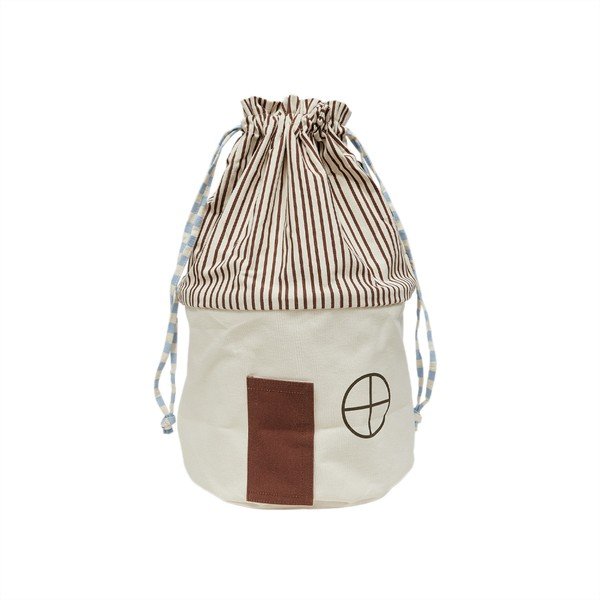 Cesta per giochi da bambino marrone/color crema in tessuto ø 34x52 cm Koya – OYOY Mini