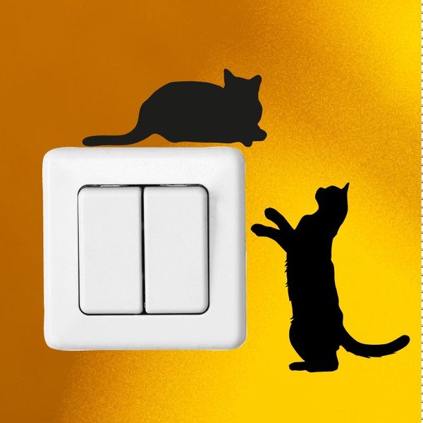 Set di 2 adesivi "Cute Cats - Ambiance