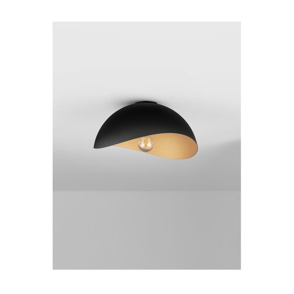 Plafoniera nera opaca/dorata in metallo Opsi – Nova Luce-image-4