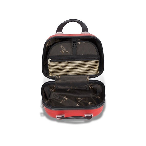 Sada 3 červených cestovních kufrů na kolečkách s USB porty a příručního kufříku My Valice RESSO Travel Set-image-3