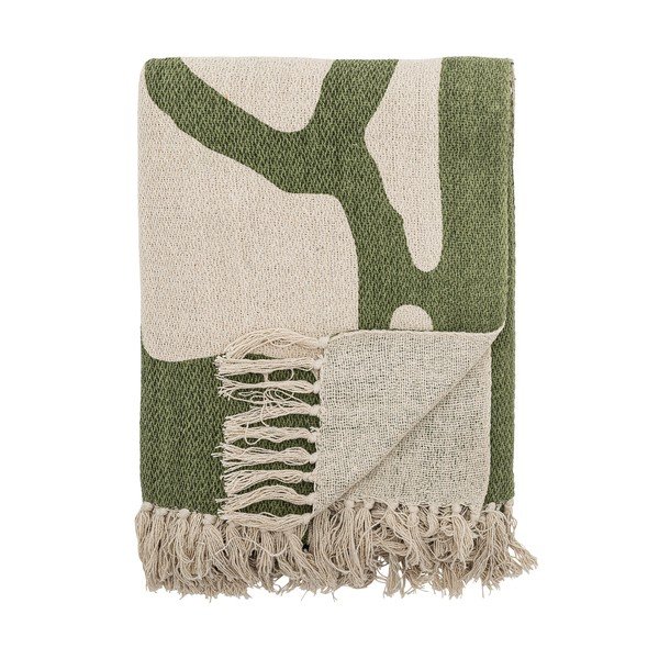 Coperta verde in misto cotone 130x160 cm Dalmine – Bloomingville