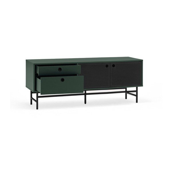 Tavolo TV verde scuro 140x52 cm Punto - Teulat-image-4
