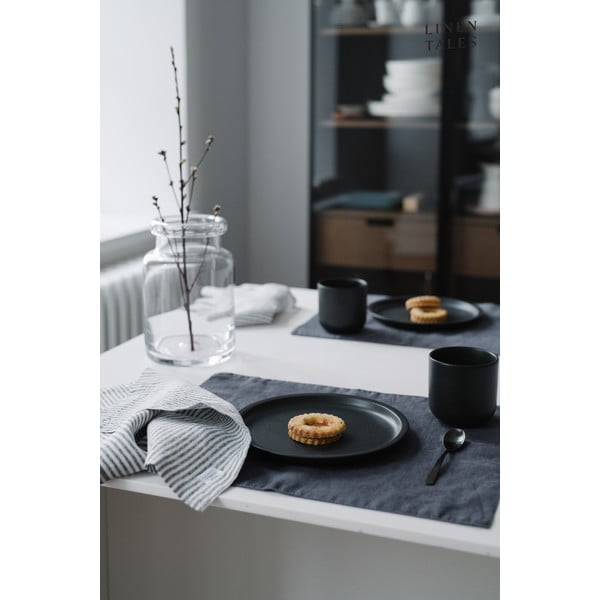 Tovaglietta di lino grigio scuro, 35 x 45 cm Dark Grey - Linen Tales-image-1