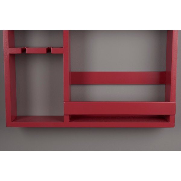 Portabottiglie da parete rosso in legno di cauciù massiccio numero di bottiglie 12 80x120x10 cm Myron – Dutchbone-image-3