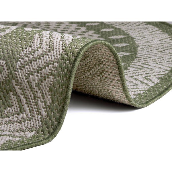 Tappeto per esterni verde e beige Rotondo, ø 120 cm - Ragami-image-1
