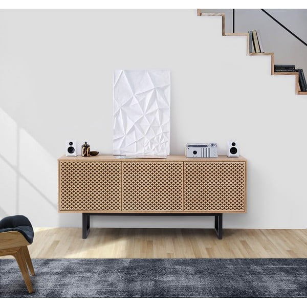 Commode in rovere Camden Diamond, 175 x 75 cm Mora - Woodman-image-4