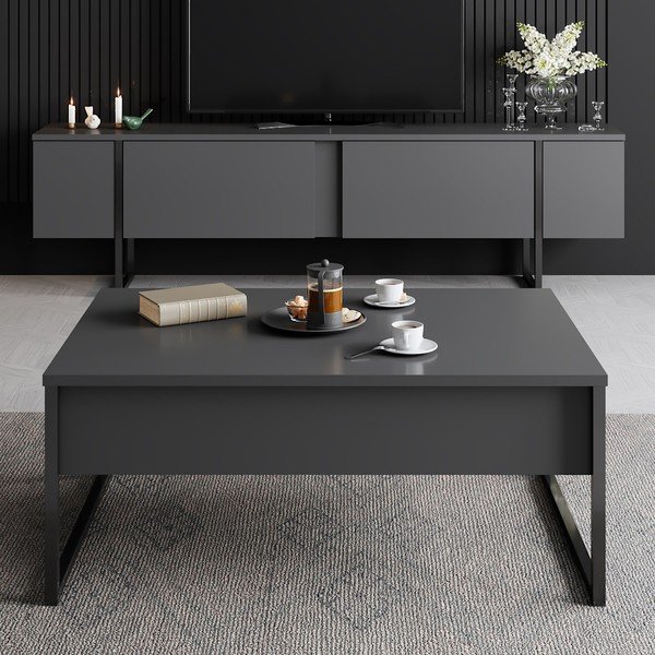 Mobile TV antracite 180x30 cm Luxe - Kalune Design-image-3