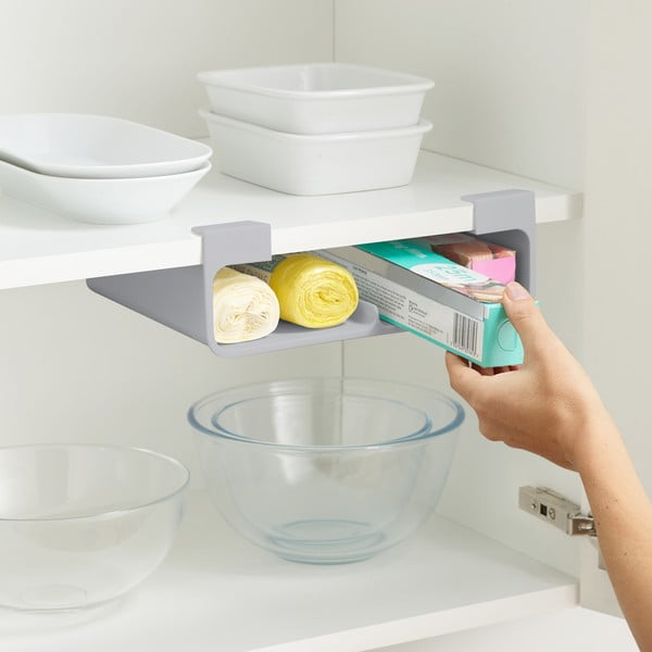 Organizer a sospensione in plastica grigia per alluminio e carta da cucina CupboardStore - Joseph Joseph-image-4