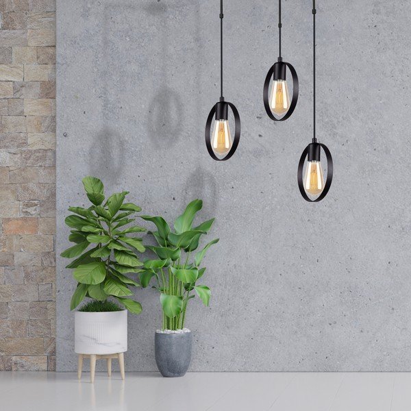 Apparecchio a sospensione nero, altezza 100 cm Circle - Squid Lighting-image-2