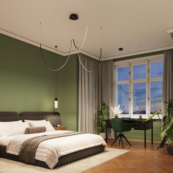 Lampadario LED nero in alluminio ALVAR – Thoro-image-3
