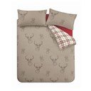 Set copripiumino e federa beige per letto matrimoniale/per letto esteso 3 pezzi 230x220 cm Stag – Catherine Lansfield