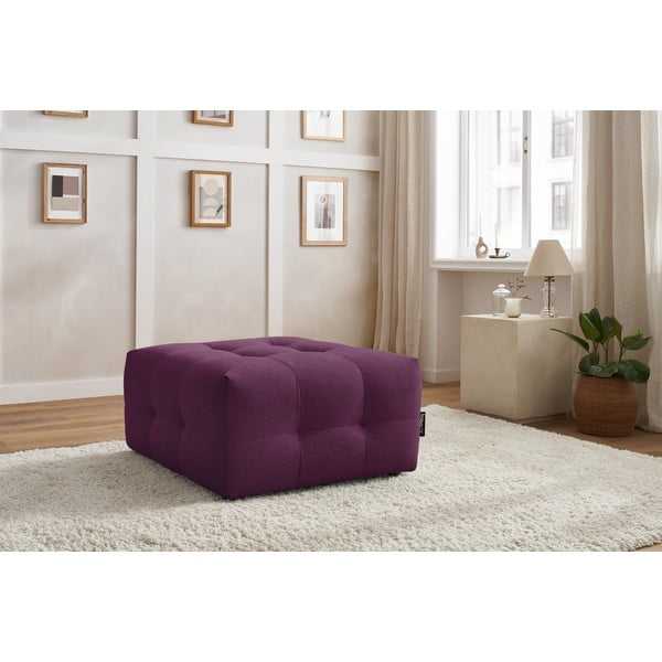 Pouf viola scuro Kleber - Bobochic Paris-image-4