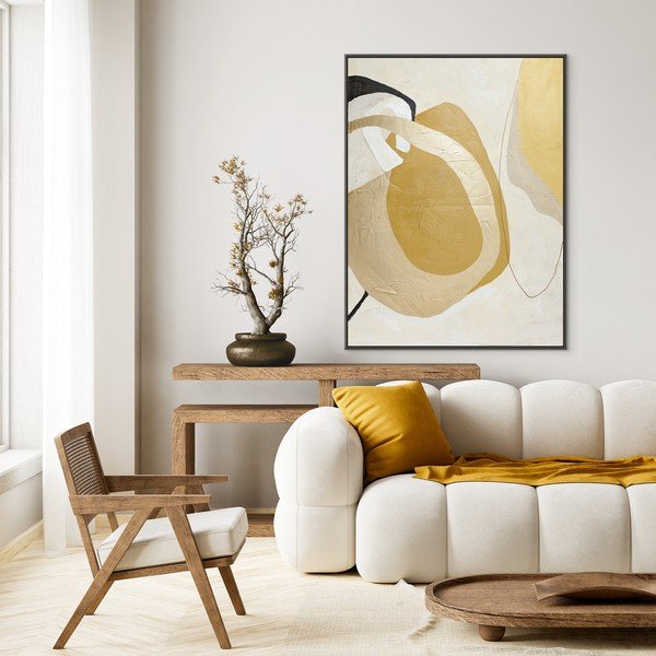 Dipinto dipinto a mano con cornice inclusa/dipinto su tela 91x121 cm Stardust – Malerifabrikken-image-1