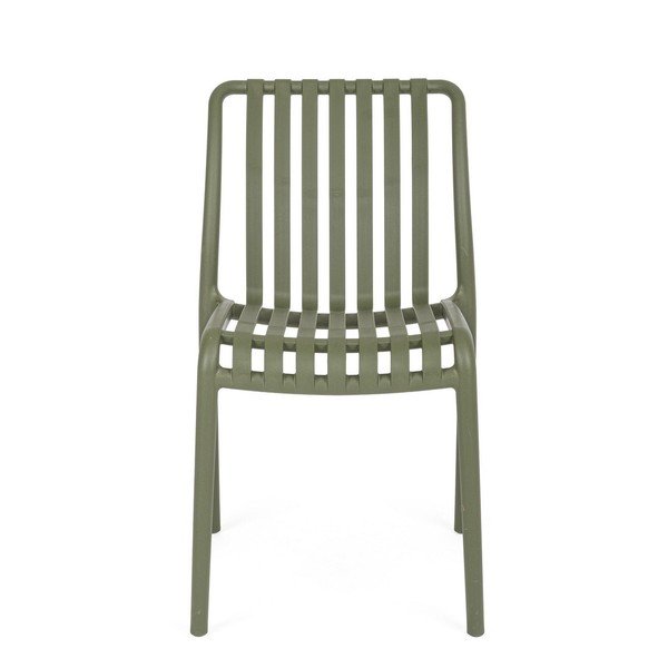 Sedia da esterno verde in plastica Billie – Bizzotto-image-2