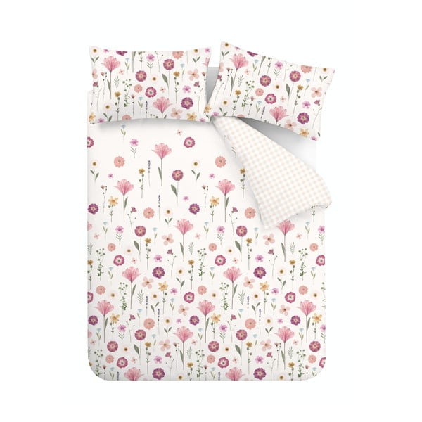 Biancheria da letto bianca e rosa , 200 x 200 cm Wild Flowers - Catherine Lansfield