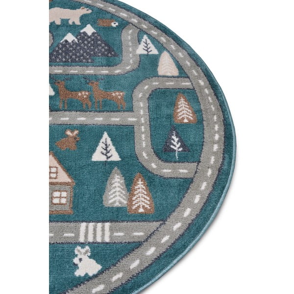 Tappeto per bambini color petrolio ø 140 cm Streets - Hanse Home-image-1