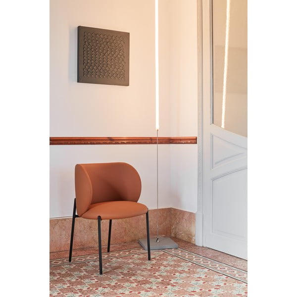 Set di sedie da pranzo arancione in imbottito 2 pz Mogi – Teulat-image-1