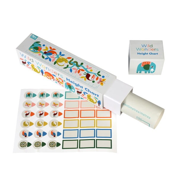 Adesivo murale con metro per bambini 28,5x115 cm Wild Wonders - Rex London-image-2