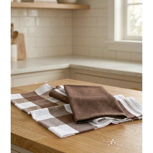 Set di strofinacci in cotone 3 pz 45x70 cm Vafle – JAHU collections-image-1