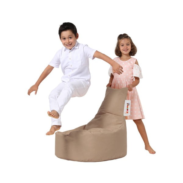 Pouf a sacco per bambini beige Baton – Floriane Garden-image-4