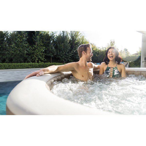 Vasca idromassaggio gonfiabile per 4 ø 196 cm profondità 71 cm Bubble HWS - Intex-image-4