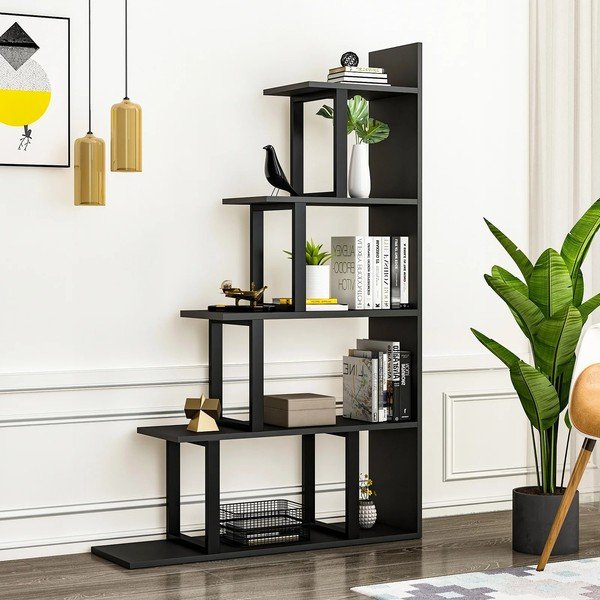 Scaffale nero 100x164 cm Step - Kalune Design-image-2