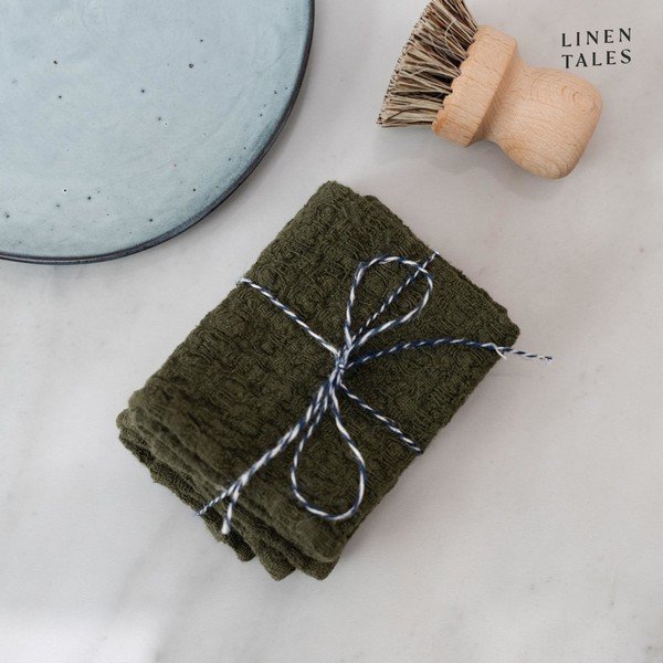 Asciugamani di lino in set da 2 26x26 cm Martini - Linen Tales-image-4