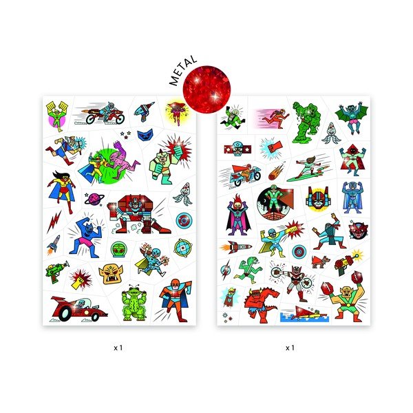 Tatuaggi per bambini Superheroes - Djeco-image-2