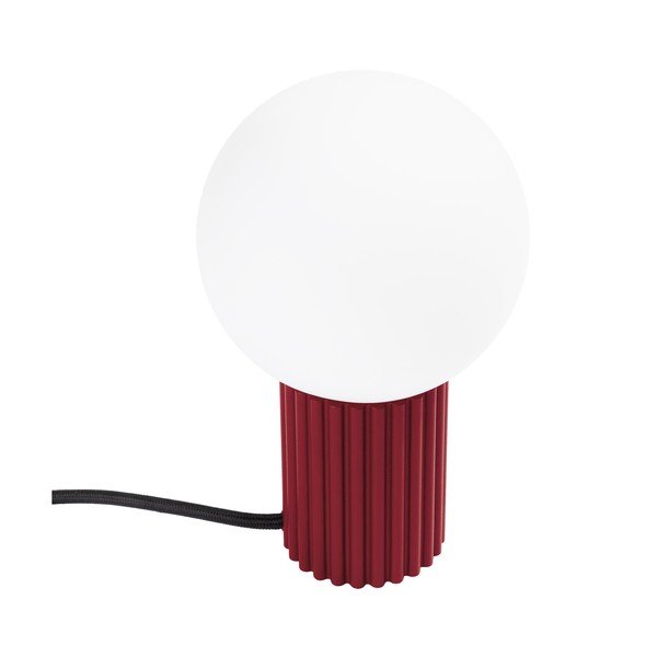 Lampada da tavolo burgundy con paralume in vetro (altezza totale 19 cm) Orbital – Sollux