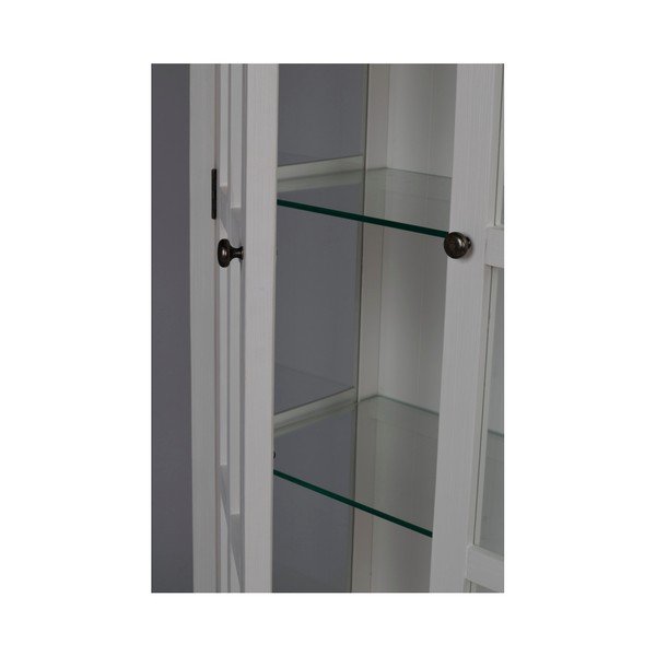 Vetrina in legno bianco, altezza 195 cm Nottingham - Rowico-image-2