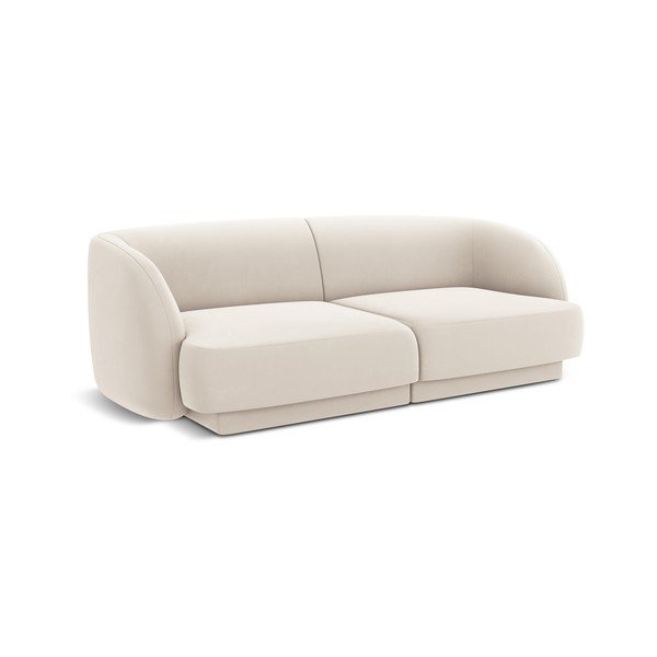 Divano in velluto beige 184 cm Miley - Micadoni Home-image-2