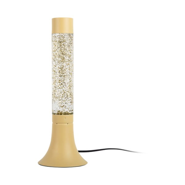 Lampada da tavolo giallo chiaro con paralume in vetro (altezza totale 37,5 cm) Astro Glittler – Leitmotiv