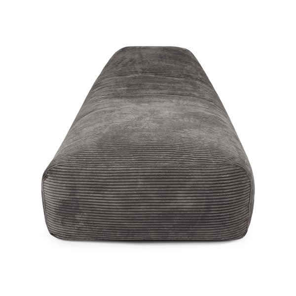 Puof a sacco blu con rivestimento in velluto a coste Snug Long 140 – SLOWDOWN-image-1