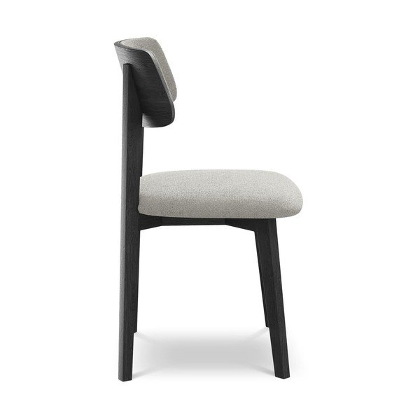 Sedia da pranzo grigio chiaro in legno massiccio Niu – Makamii-image-2